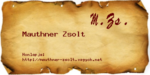 Mauthner Zsolt névjegykártya